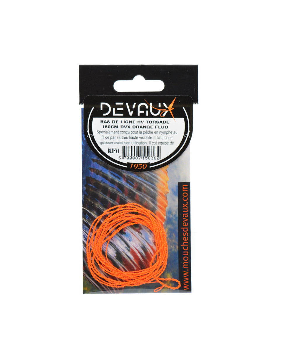Bas de ligne HV torsadé Devaux orange fluo